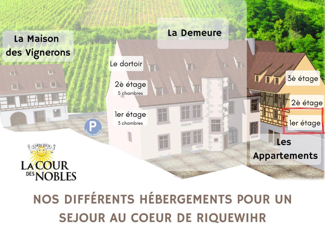Domaine La Cour Des Nobles - Demeure, Maison Et Appartements Au Coeur De ריקוויר מראה חיצוני תמונה